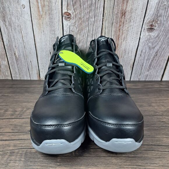 Reebok Sublite Cushion Comp Toe Mid Cut Black WP/SR EH Men's 10 W (Women's 12 W) - Picture 2 of 10